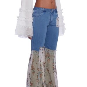 DollsKill- Flora DeLights Denim Pants